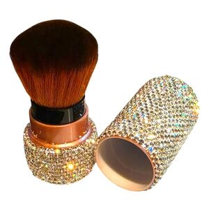 Rhinestone Encrusted Retractable Kabuki Brush
